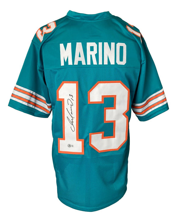 Dan Marino Miami Signed Teal Football Jersey BAS ITP