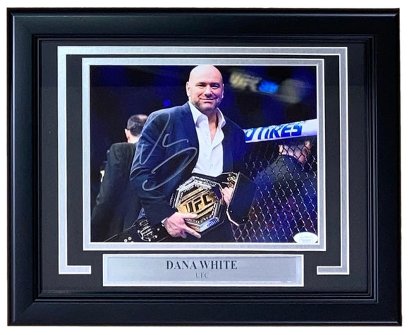 Dana White Signed Framed 8x10 UFC Photo JSA