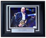 Dana White Signed Framed 8x10 UFC Photo JSA