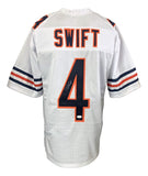 D'Andre Swift Chicago Signed White Football Jersey JSA - Sports Integrity