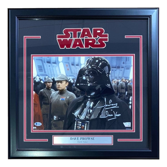 Dave Prowse Signed Framed 11x14 Star Wars Darth Vader Inscribed Photo Fanatics - Sports Integrity