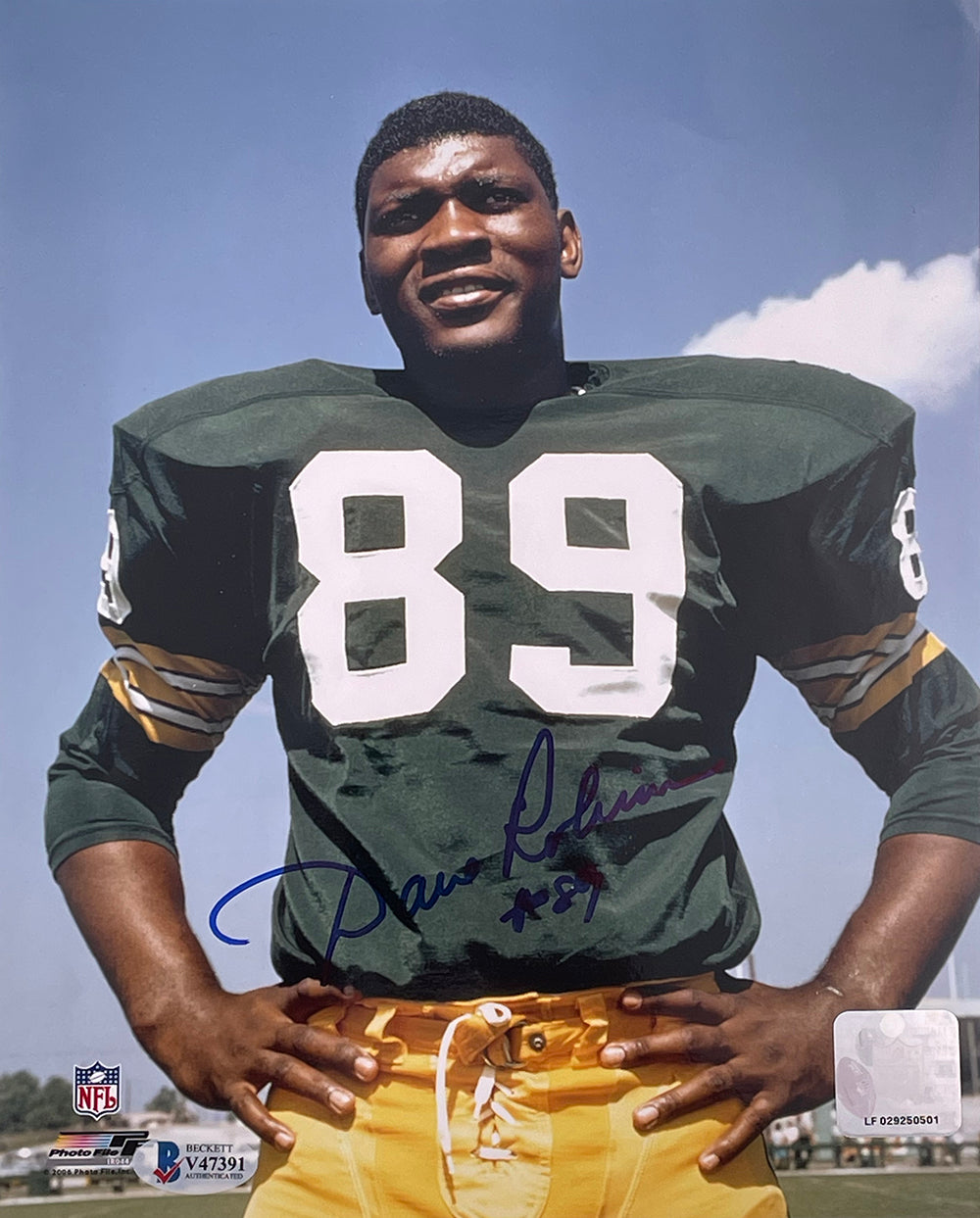 Dave Robinson (Green Bay Packers of the '60s) Autographed/Original