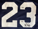 David Justice Atlanta Signed Navy Blue Baseball Jersey Sports Integrity - Sports Integrity