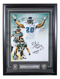 Brian Dawkins Signed Framed 16x20 Eagles White Collage Photo Weapon X HOF 18 JSA