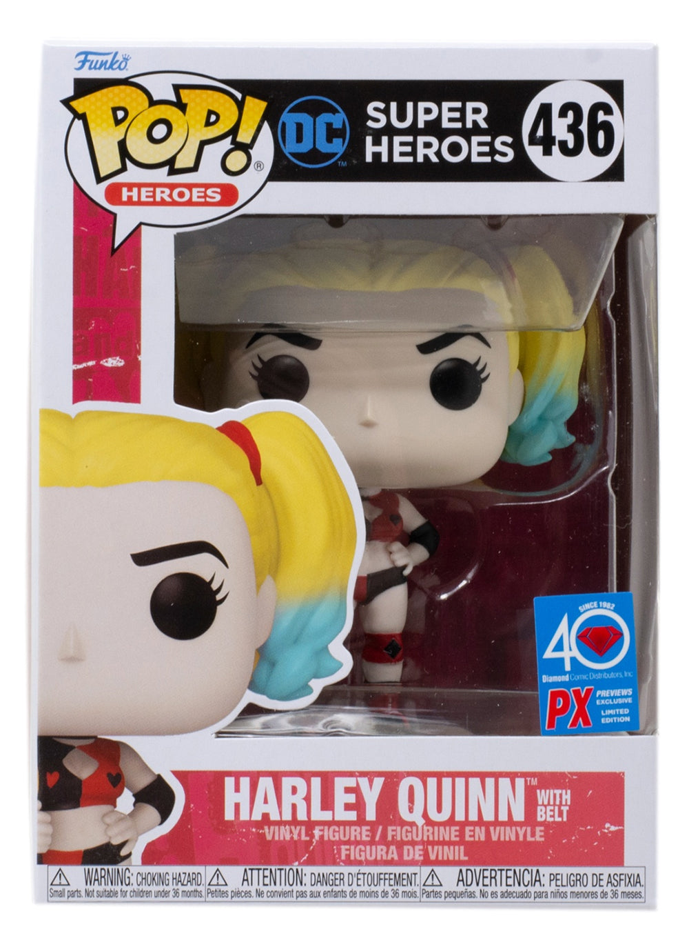  POP Funko DC Heroes: Harley Quinn with Boombox Vinyl Figure,  Multicolor, 3.75 inches : Toys & Games