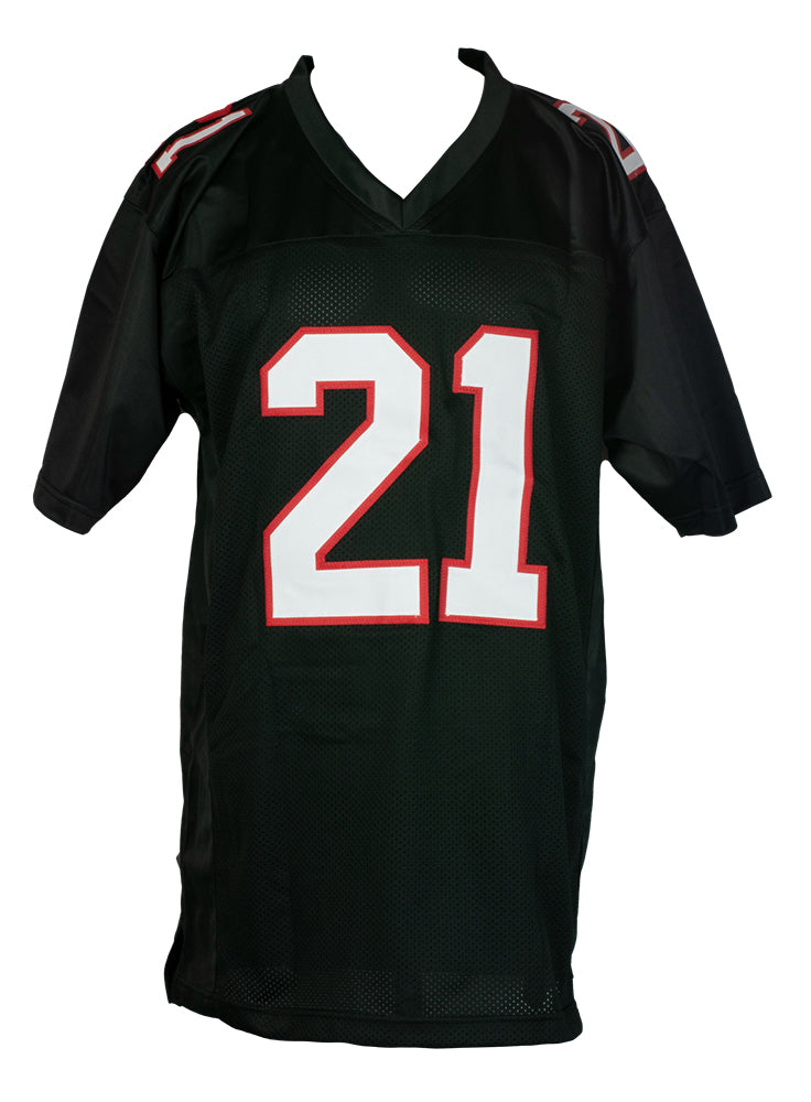 Deion Sanders Signed Custom Black Pro Style Football Jersey BAS Itp