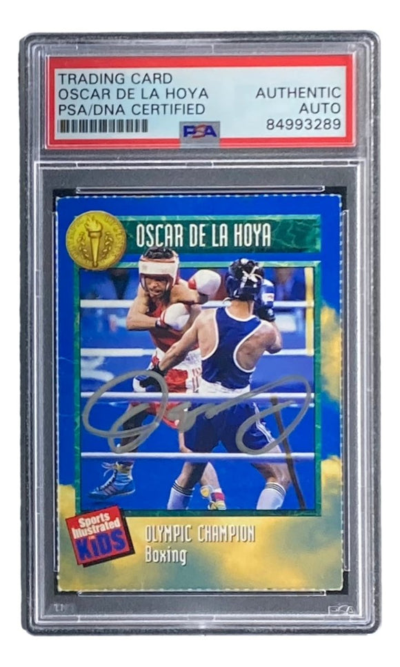 Oscar De La Hoya Signed 1996 Sports Illustrated For Kids Series 2 #492 Card PSA/DNA - Sports Integrity