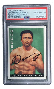 Oscar De La Hoya Signed 2015 UD Goodwin Champions #27 Card PSA/DNA Gem 10 - Sports Integrity