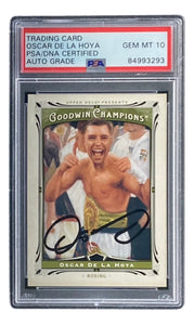 Oscar De La Hoya Signed 2013 UD Goodwin Champions #130 Card PSA/DNA Gem 10 - Sports Integrity