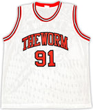 Dennis Rodman Chicago Signed White Basketball Jersey JSA - Sports Integrity