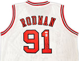 Dennis Rodman Chicago Signed White Basketball Jersey JSA - Sports Integrity