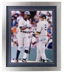 Derek Jeter Alfonso Soriano Signed Framed New York Yankees 16x20 Photo PSA LOA - Sports Integrity