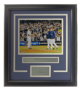 Derek Jeter Framed 8x10 Yankees Rivera Farewell Photo w/Laser Engraved Signature - Sports Integrity