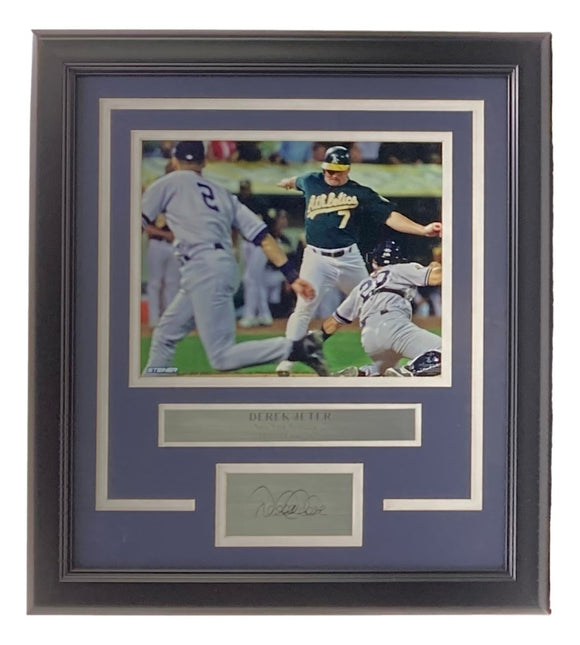 Derek Jeter Framed 8x10 Yankees The Flip Photo w/Laser Engraved Signature - Sports Integrity