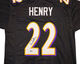 Derrick Henry Baltimore Signed Black Football Jersey BAS ITP