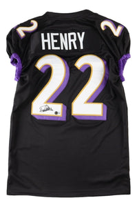 Derrick Henry Baltimore Signed Black Pro - Cut Football Jersey BAS ITP - Sports Integrity