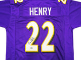 Derrick Henry Baltimore Signed Purple Football Jersey BAS ITP - Sports Integrity