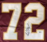 Dexter Manley Washington Signed Maroon Football Jersey Sports Integrity - Sports Integrity