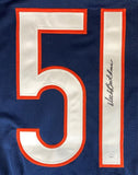 Dick Butkus Chicago Signed Blue Football Jersey JSA