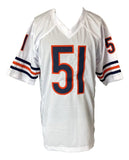 Dick Butkus Chicago Signed White Stat Football Jersey HOF 79 JSA - Sports Integrity