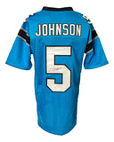 Diontae Johnson Carolina Signed Blue Football Jersey JSA ITP - Sports Integrity