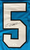 Diontae Johnson Carolina Signed Blue Football Jersey JSA ITP - Sports Integrity