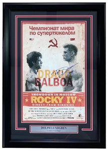 Dolph Lundgren Signed Framed 11x17 Rocky IV Photo Drago Inscribed JSA ITP - Sports Integrity