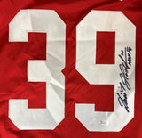 Dominik Hasek Detroit Signed Red Hockey Jersey HOF 14 Inscribed JSA