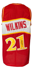 Dominique Wilkins Atlanta Signed Red Basketball Jersey BAS