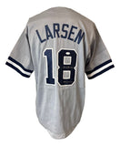 Don Larsen New York Signed Gray Baseball Jersey 1956 WS MVP Inscribed JSA - Sports Integrity