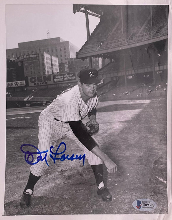 Don Larsen Signed 7x9 New York Yankees Wire Photo Photo BAS - Sports Integrity