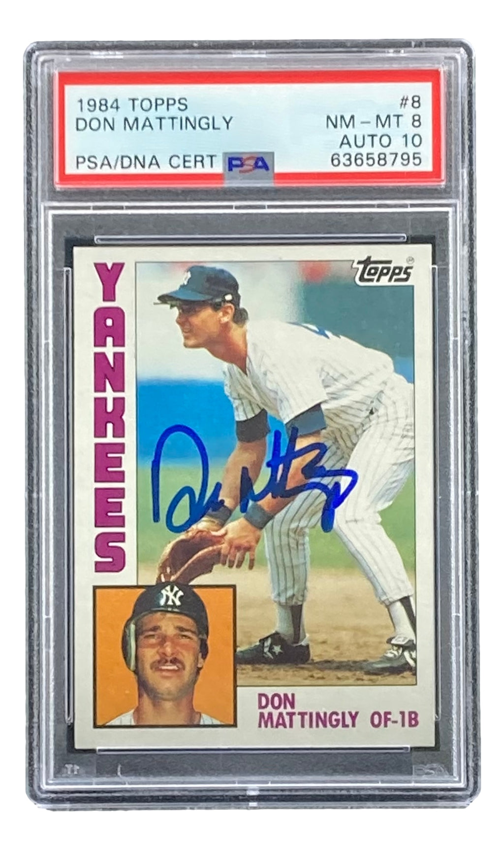 Don Mattingly New York Yankees Autographed 1984 Topps #8