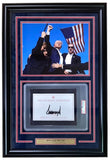 Donald Trump Signed Framed Book Insert w/ 11x14 Assassination July 13 Photo PSA - Sports Integrity