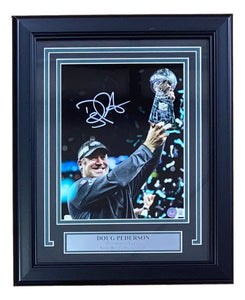 Coach Doug Pederson Signed Framed 8x10 Eagles Super Bowl 52 Photo BAS ITP - Sports Integrity