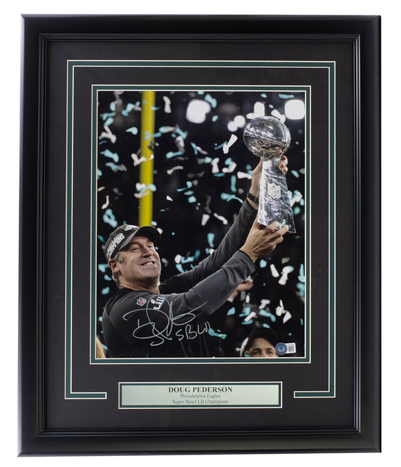 DOUG PEDERSON Signed Autographed Philadelphia Eagles SB52 