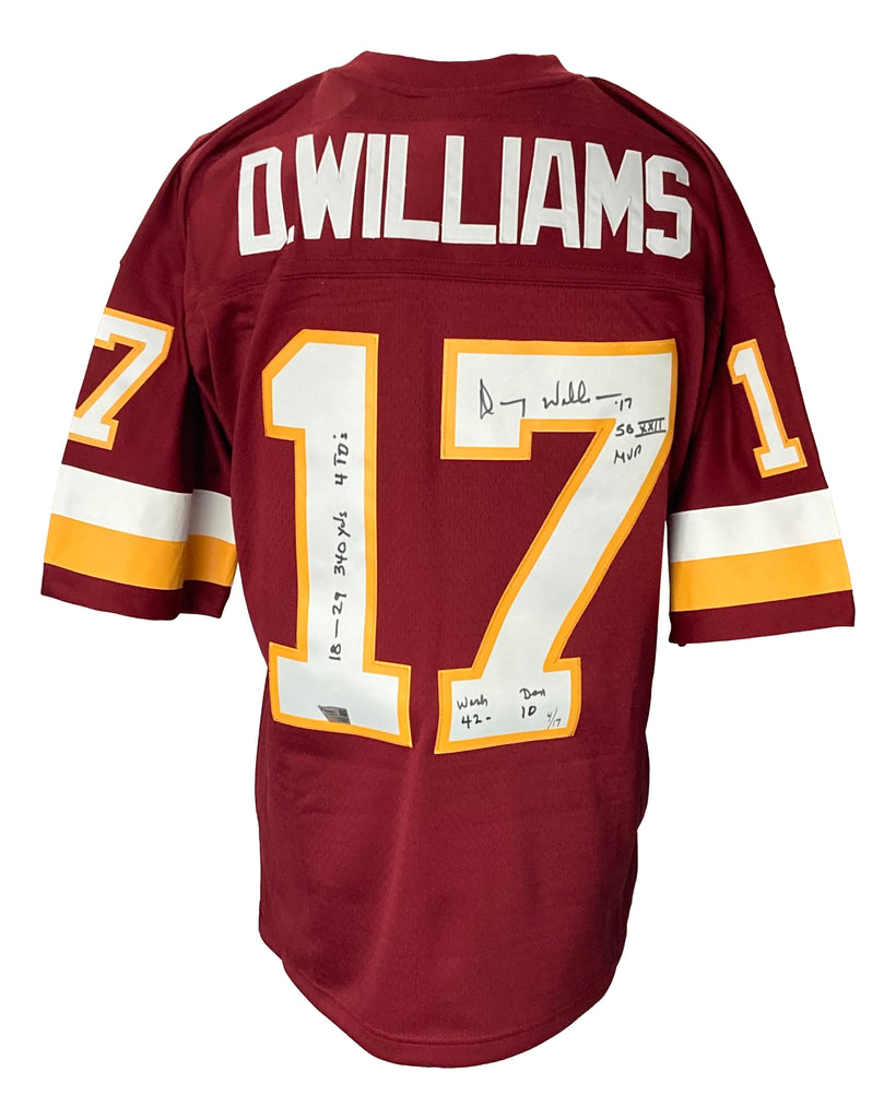 Doug Williams Signed Washington Redskin Jersey Inscribed SB XXII