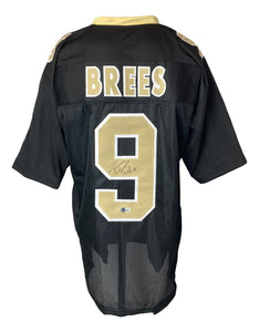 Drew Brees New Orleans Signed Black Football Jersey BAS