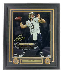 Drew Brees Signed Framed 16x20 New Orleans Saints Record Breaking Photo BAS - Sports Integrity