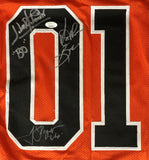 Schneider Bach Wompat Dukes Of Hazzard Signed Orange Football Jersey JSA ITP - Sports Integrity