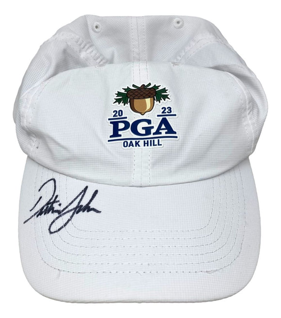 Dustin Johnson Signed 2023 PGA Oak Hill Adjustable Golf Hat JSA - Sports Integrity