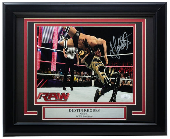 Dustin Rhodes Goldust Signed Framed 8x10 WWE Photo JSA ITP - Sports Integrity