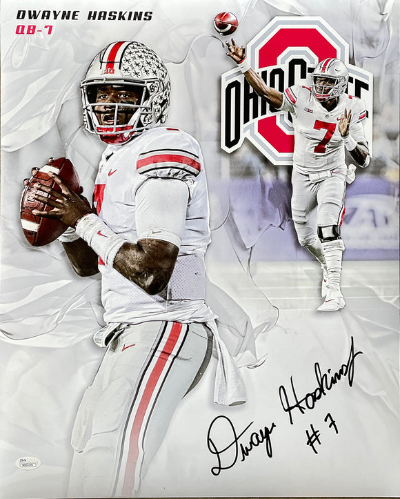 J.K Dobbins Signed 16x20 Ohio State Buckeyes Photo Inscribed BAS