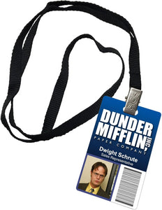 The Office Dwight Schrute Name Badge On Lanyard - Sports Integrity