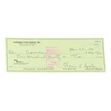 Warren Spahn Milwaukee Braves Signed  Bank Check #1913 BAS