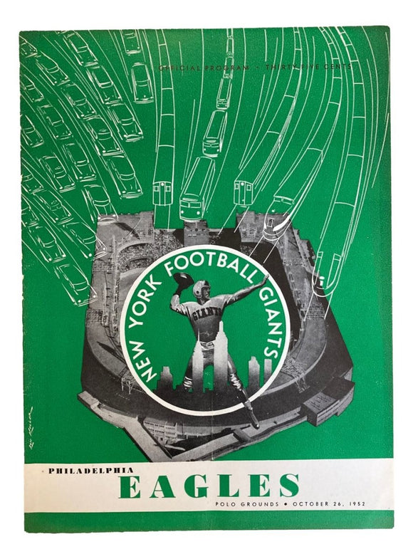 Philadelphia Eagles vs New York Giants October 26 1952 Game Program - Sports Integrity