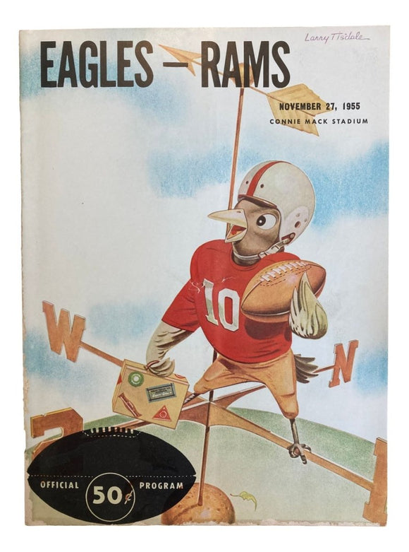 Philadelphia Eagles vs Los Angeles Rams November 27 1955 Game Program - Sports Integrity