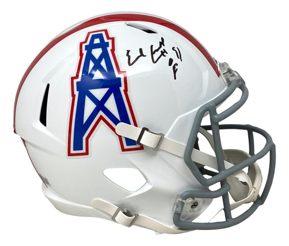 Earl Campbell Signed Houston Oilers FS Speed Replica Helmet HOF 91 BAS ITP - Sports Integrity