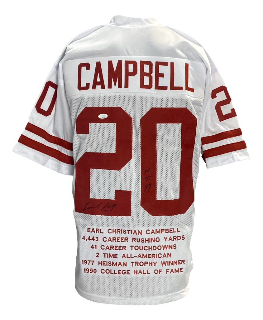 Earl Campbell Signed Jersey Inscribed HOF 91 (JSA)