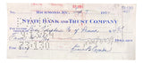 Earle Combs New York Yankees Signed Bank Check BAS - Sports Integrity