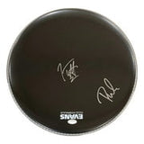 Joe Elliott Phil Collen Def Leppard Signed 15" Black Evans Drum Head 2 JSA ITP - Sports Integrity